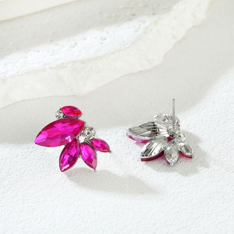 Spiritlele Sparkly Rhinestone Drop Earring Dainty Faux Crystal Earring Studs for Women Wedding Prom Party - Image 5